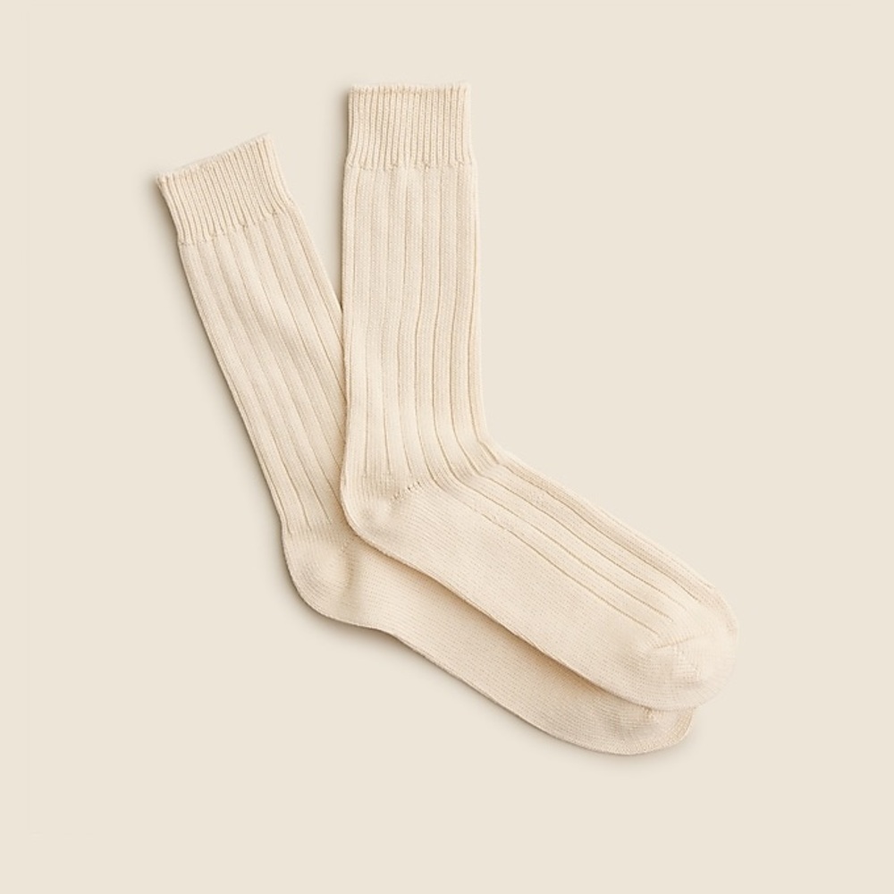 J. Crew Ribbed Cotton-Blend Socks